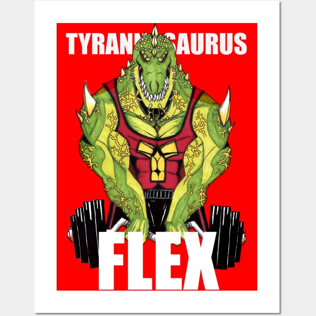 Tyrannosaurus Flex Wall Art by EmperorDinodude